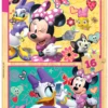 Puzzle 2 x 16 el. Myszka Minnie / Daisy (drewniane)