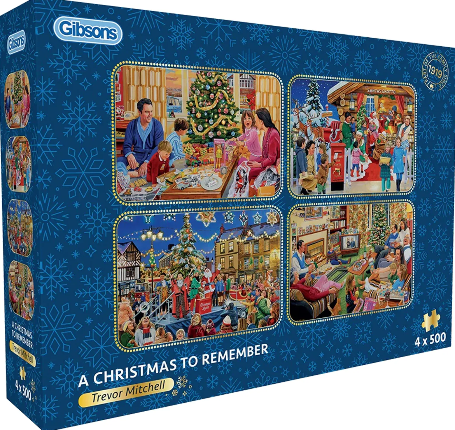 Puzzle 4 x 500 el. Niezapomniane święta Bożego Narodzenia