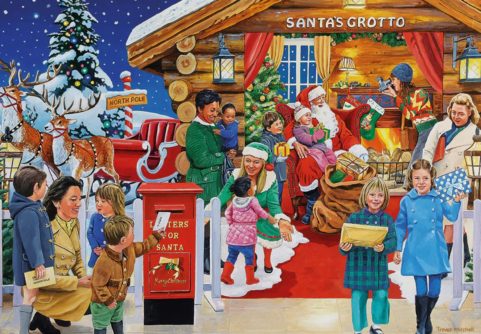 Puzzle 4 x 500 el. Niezapomniane święta Bożego Narodzenia