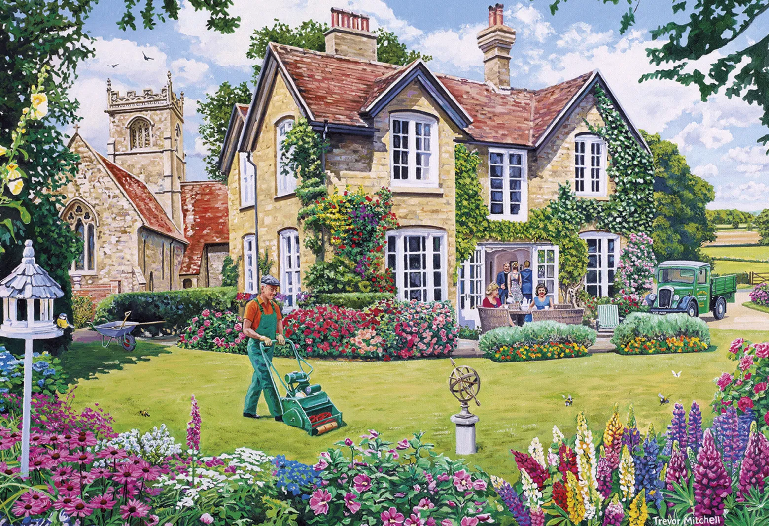 Puzzle 4 x 500 el. Ogrodnik