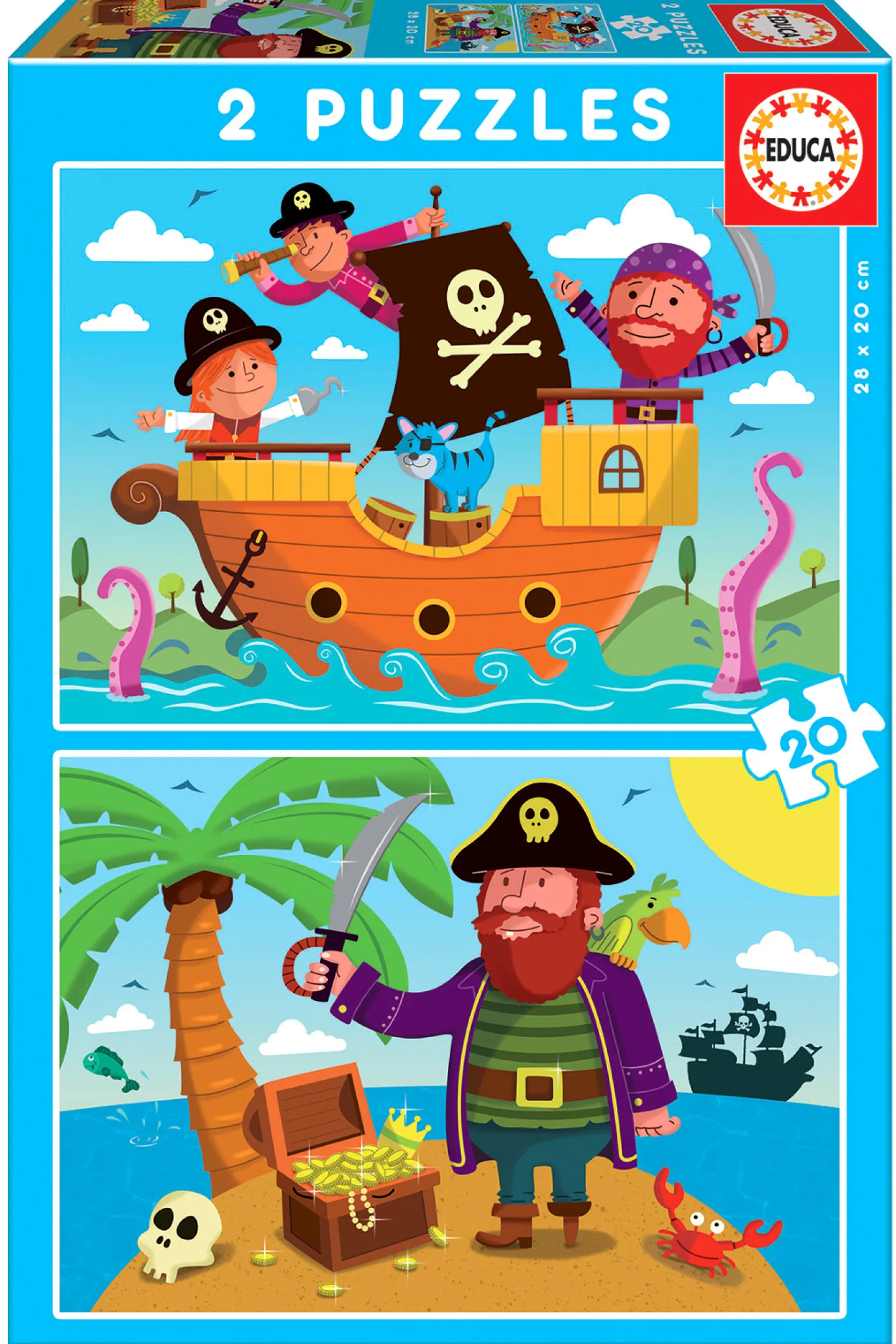 Puzzle 2 x 20 el. Piraci