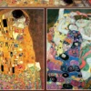 Puzzle 2 x 1000 el. Pocałunek / Dziewica, Gustav Klimt