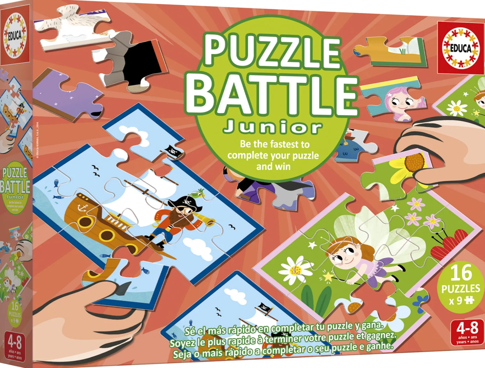Puzzle 16 x 9 el. Postacie z baśni