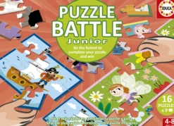 Puzzle 16 x 9 el. Postacie z baśni