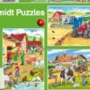 Puzzle 3 x 24 el. Praca na wsi