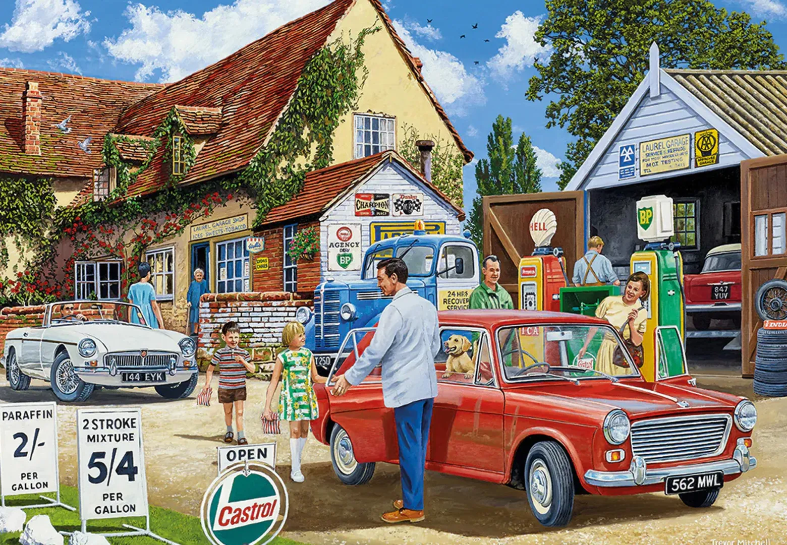 Puzzle 4 x 500 el. Rodzinna wycieczka