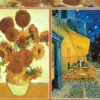 Puzzle 2 x 1000 el. Słoneczniki / Taras kawiarni w nocy, Vincent van Gogh