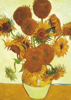 Puzzle 2 x 1000 el. Słoneczniki / Taras kawiarni w nocy, Vincent van Gogh