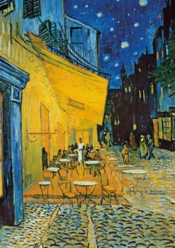 Puzzle 2 x 1000 el. Słoneczniki / Taras kawiarni w nocy, Vincent van Gogh