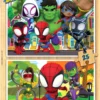 Puzzle 2 x 25 el. Spidey i Super-Kumple (drewniane)