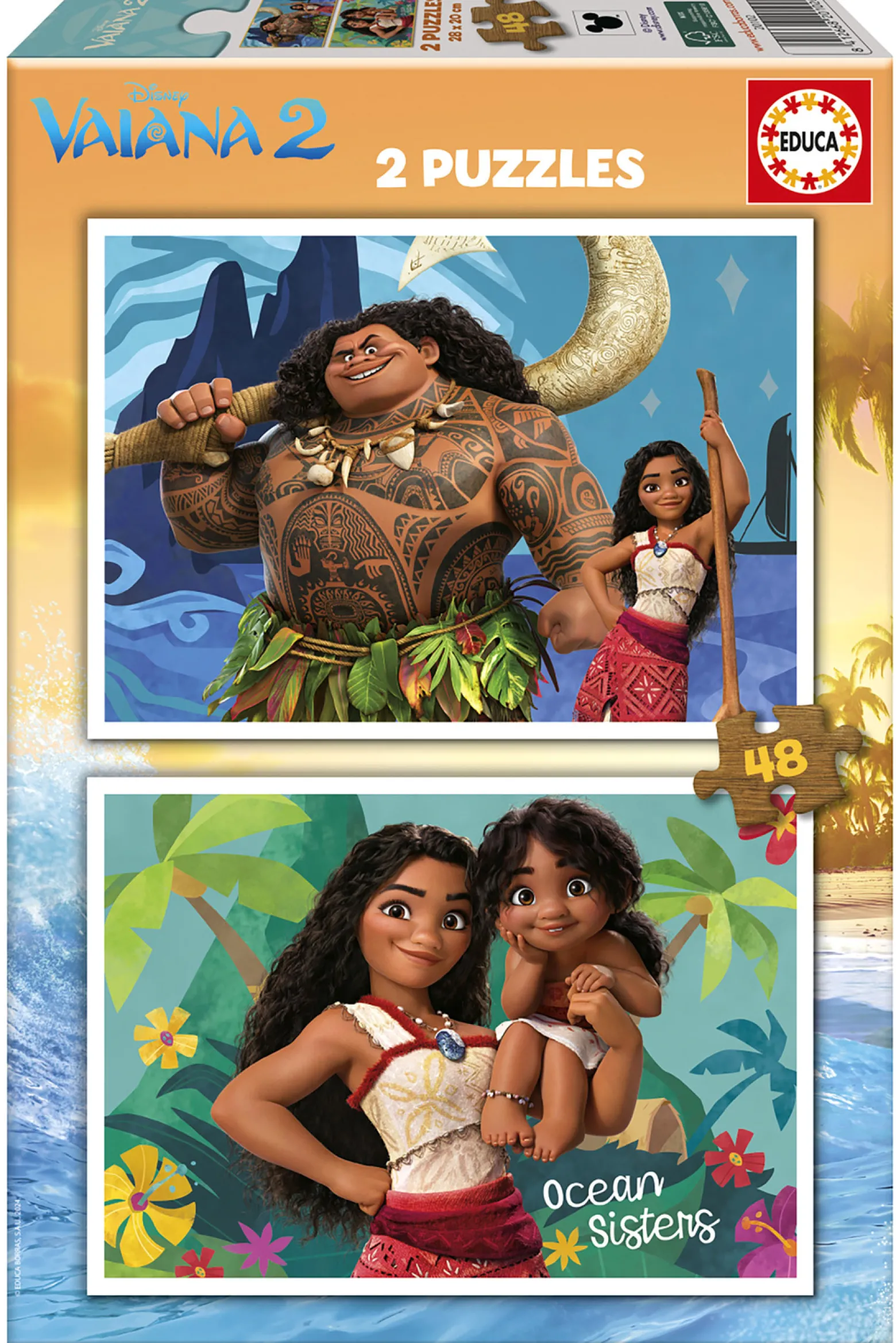 Puzzle 2 x 48 el. Vaiana 2