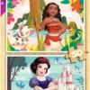 Puzzle 2 x 50 el. Vaiana / Królewna Śnieżka (drewniane)