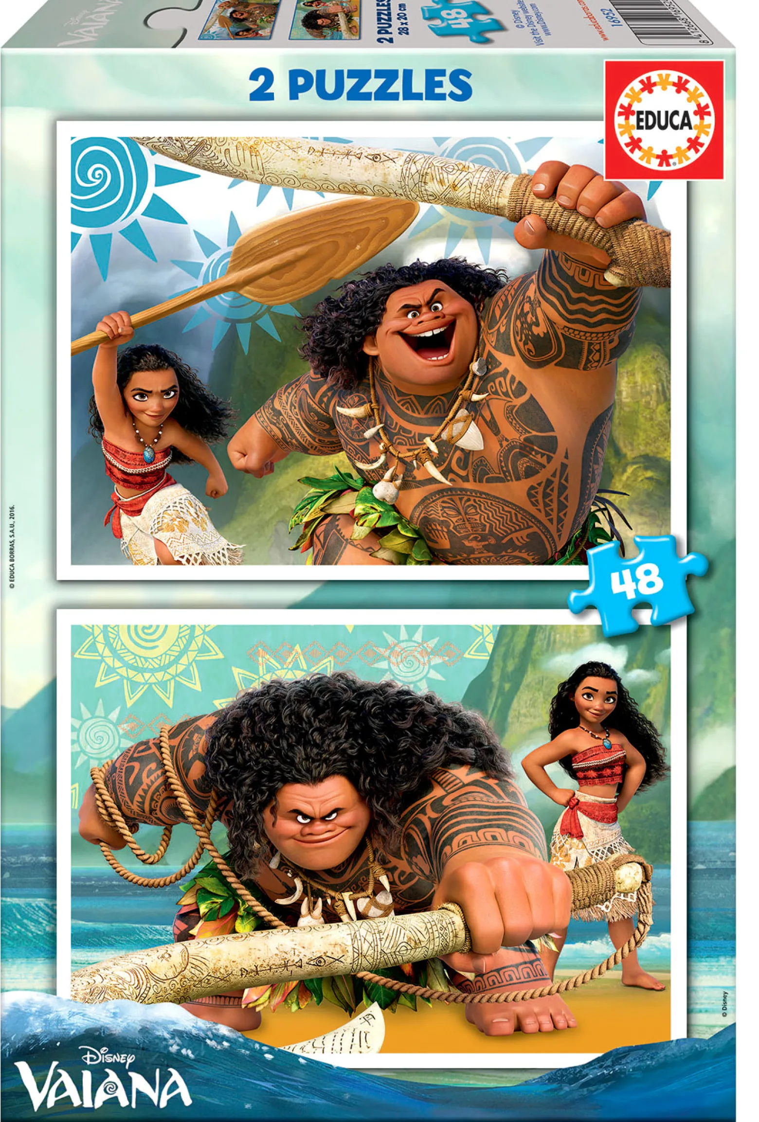Puzzle 2 x 48 el. Vaiana: Skarb oceanu