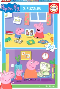Puzzle 2 x 20 el. Świnka Peppa