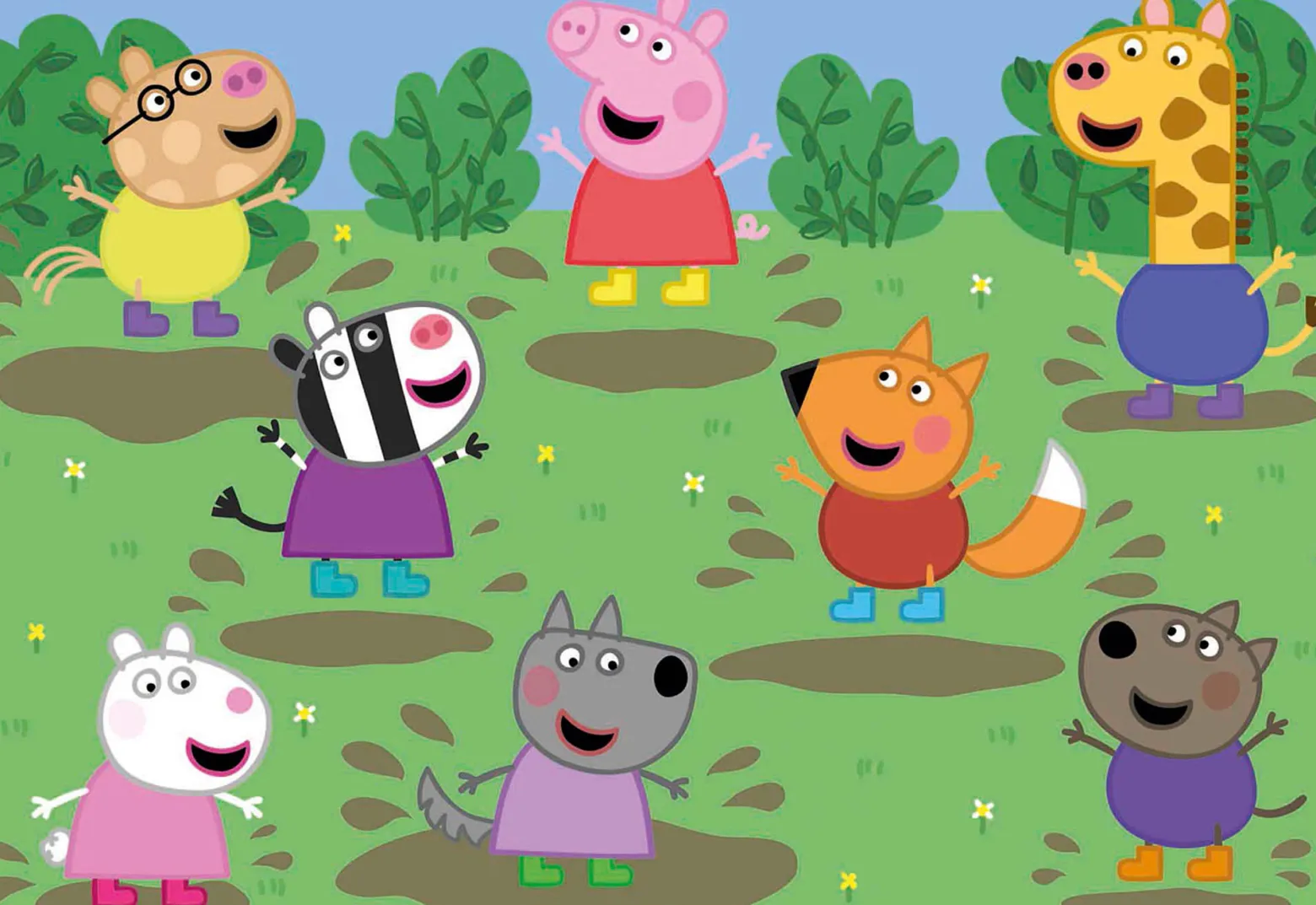 Puzzle 2 x 25 el. Świnka Peppa (drewniane)