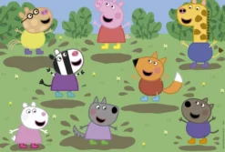 Puzzle 2 x 25 el. Świnka Peppa (drewniane)