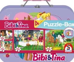 Puzzle 2 x 100 el. + 2 x 150 el. W WALIZCE - Bibi & Tina