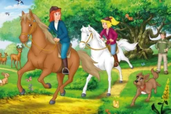 Puzzle 2 x 100 el. + 2 x 150 el. W WALIZCE - Bibi & Tina