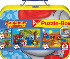 Puzzle 2 x 26 el. + 2 x 48 el. W WALIZCE - Słoń Benjamin
