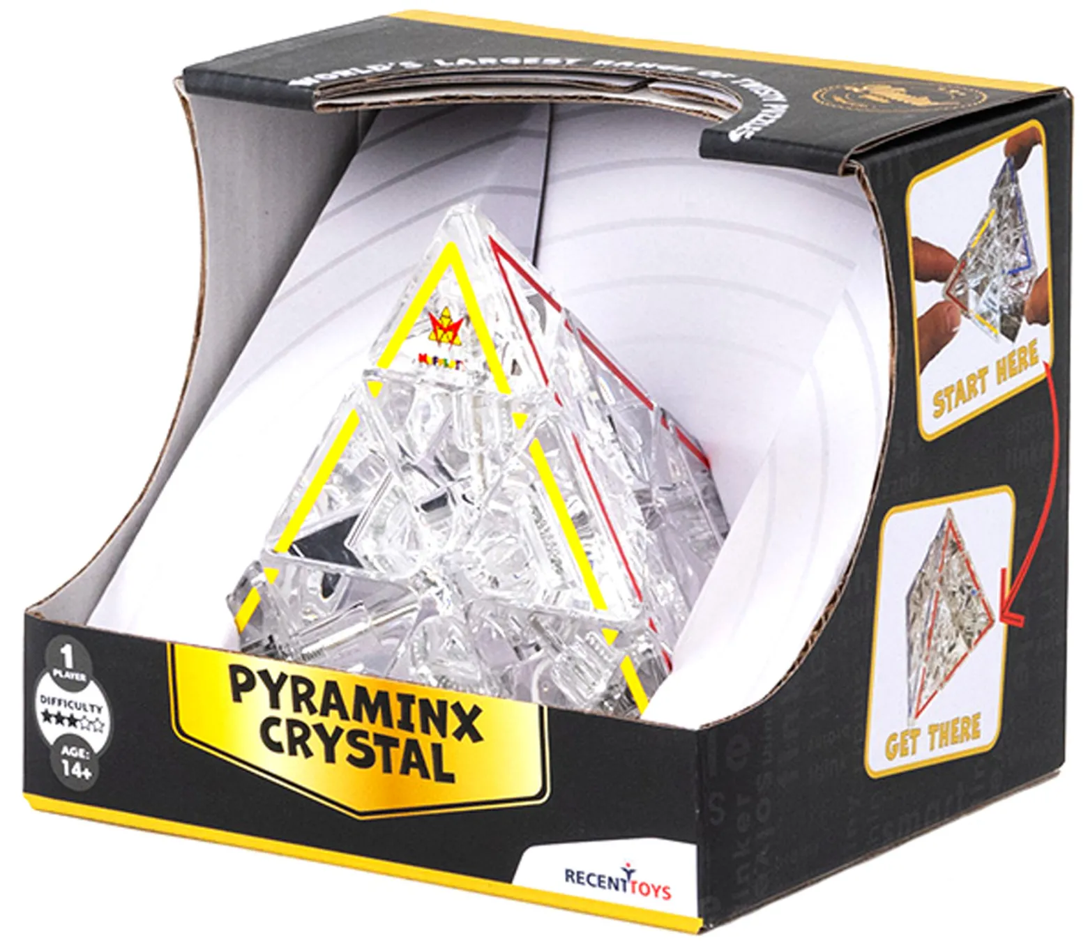 Pyraminx Crystal (edycja limitowana) - łamigłówka Recent Toys - poziom 3/5