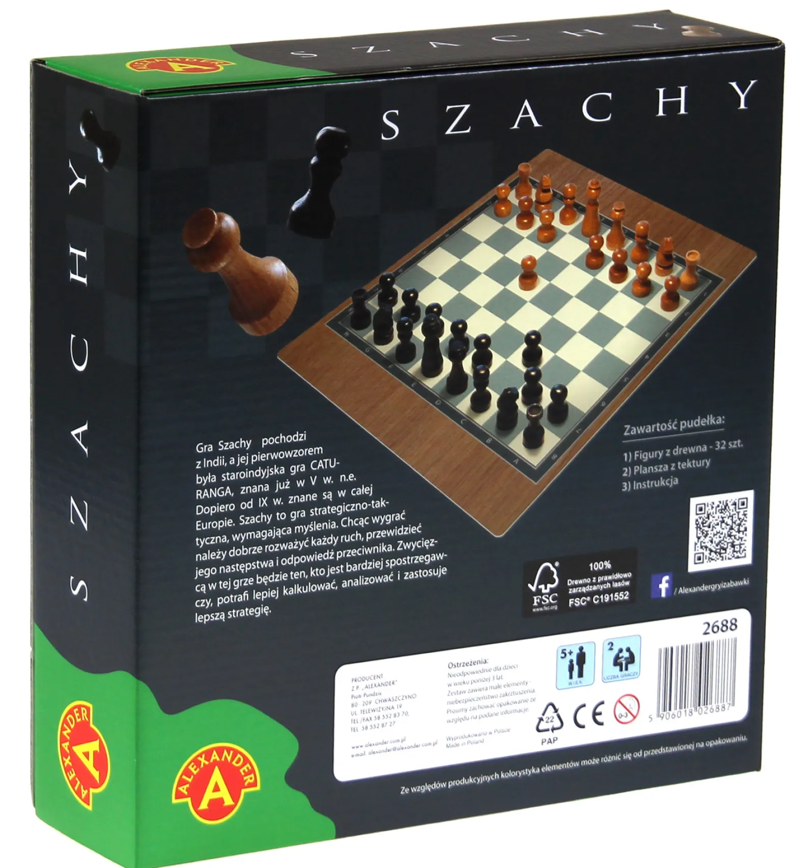 Szachy drewniane