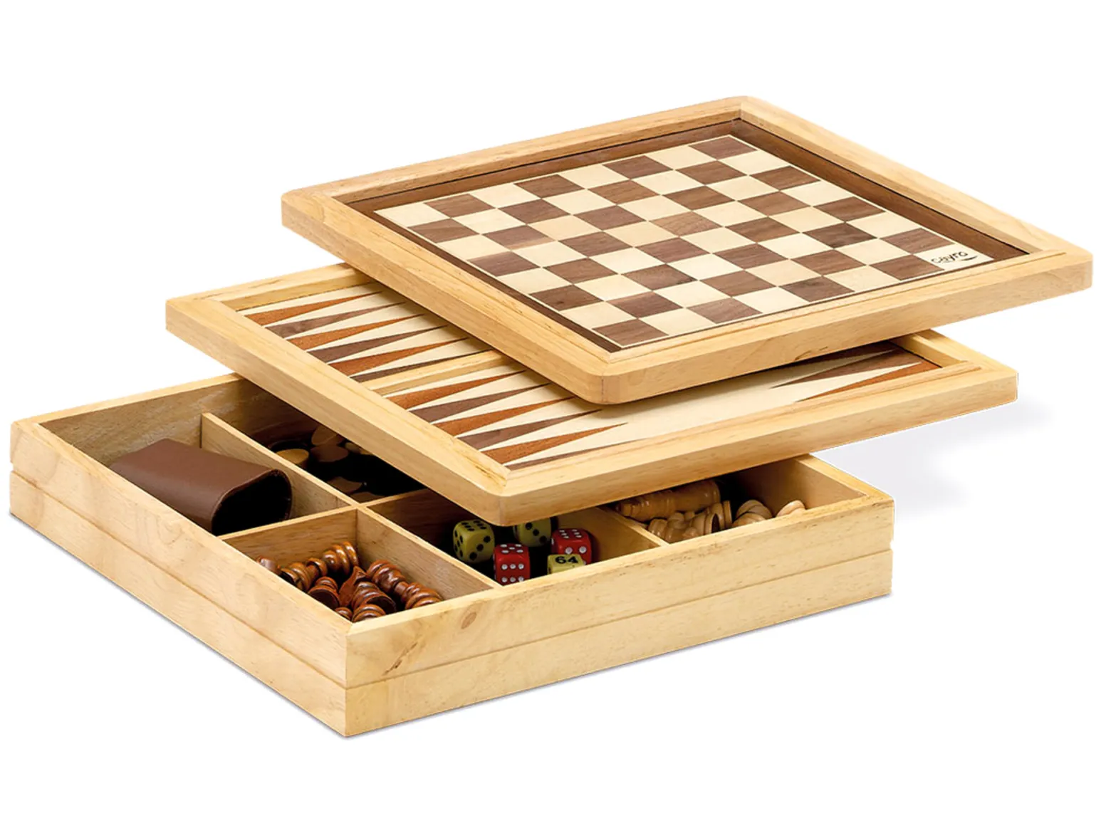 Szachy / Warcaby / Backgammon (drewniane) (603)