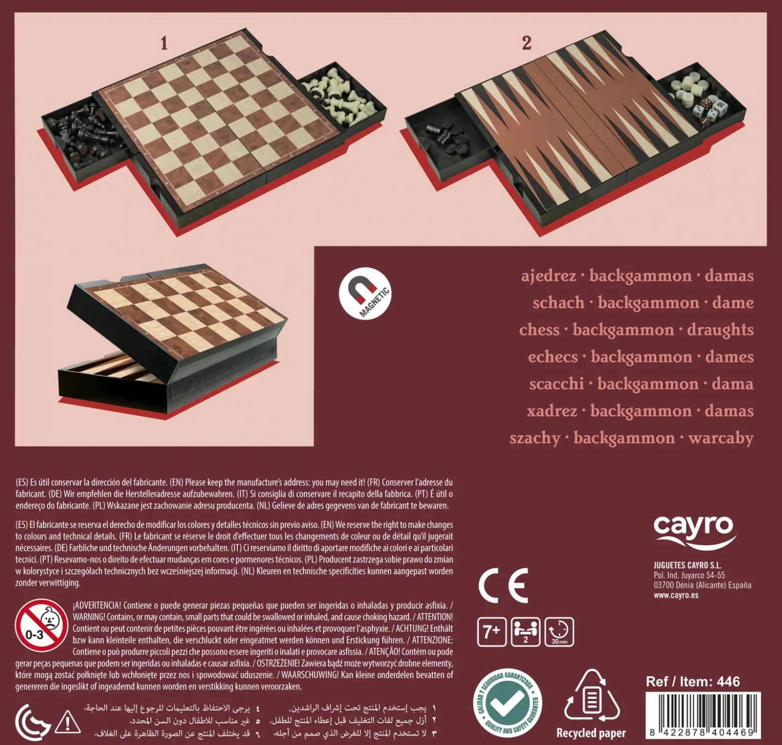 Szachy / Warcaby / Backgammon (wersja magnetyczna) (446)