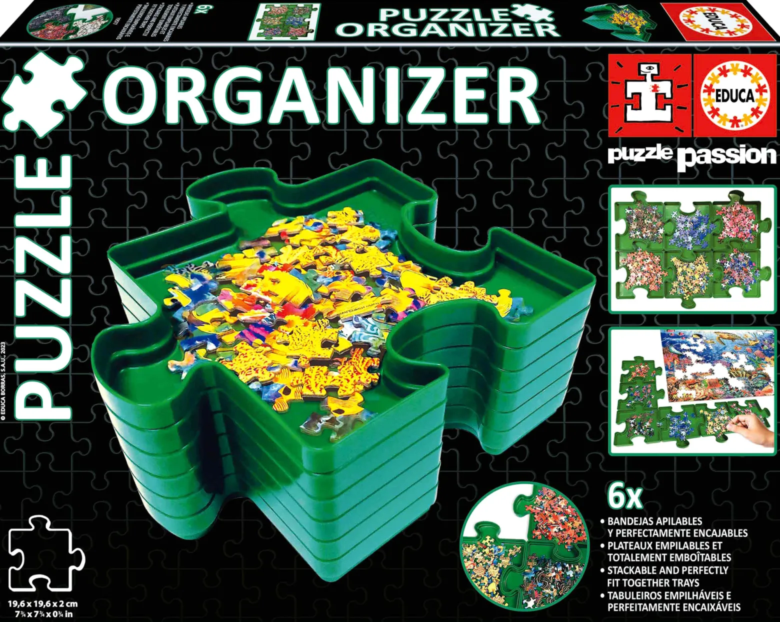 Tacki do sortowania puzzli (sorter) - 6 szt. (196x196 mm)