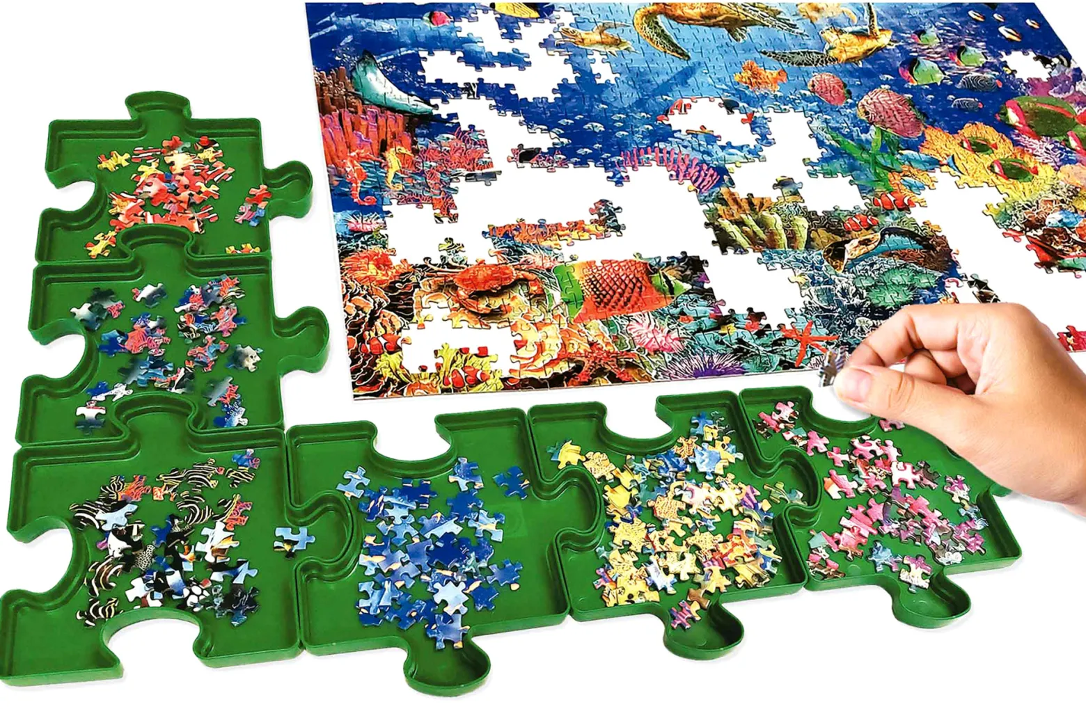 Tacki do sortowania puzzli (sorter) - 6 szt. (196x196 mm)