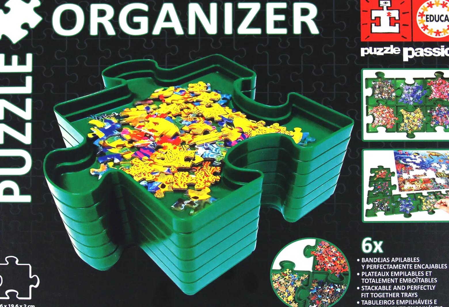 Tacki do sortowania puzzli (sorter) - 6 szt. (196x196 mm)