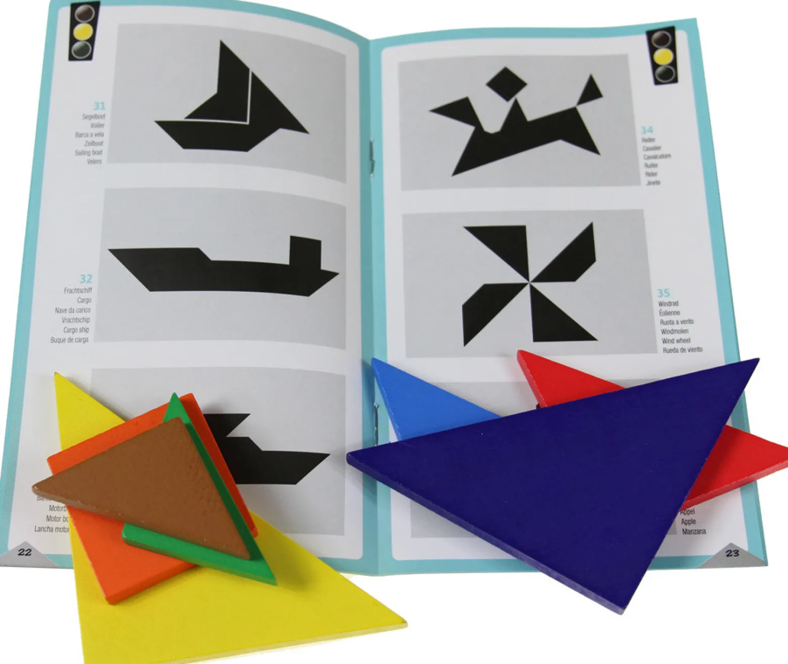 Tangram dla dzieci (w metalowej puszce)