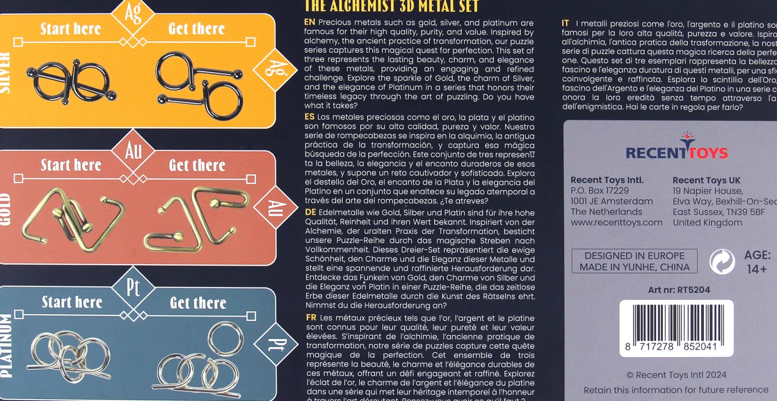 The Alchemist Puzzle (zestaw 3 łamigłówek)