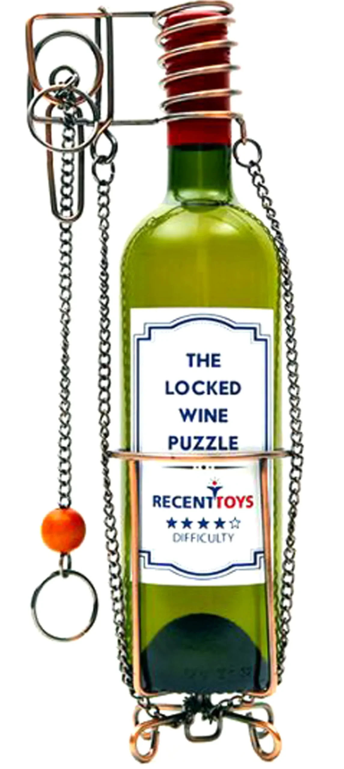 The Locked Wine Puzzle (Wyciągnij butelkę) - łamigłówka Recent Toys - poziom 4/5