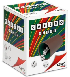 Zestaw do gry Casino: plastikowy kubek + kości oczkowe (073/1)