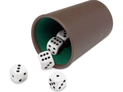 Zestaw do gry Casino: plastikowy kubek + kości oczkowe (073/1)