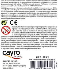 Zestaw do gry Casino: plastikowy kubek + kości oczkowe (073/1)